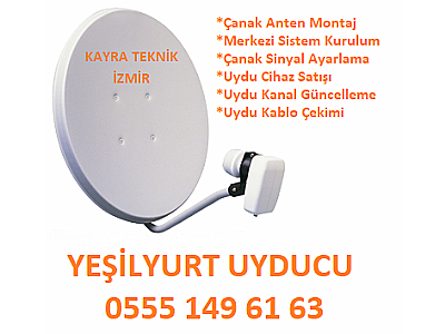 İzmir Yeşilyurt Uyducu Çanak Anten Montaj Kurulum Sinyal Ayarlama Uydu Kablosu Çekimi